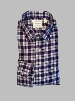 ALTEMFLOWER Check Flannel Purple Grey