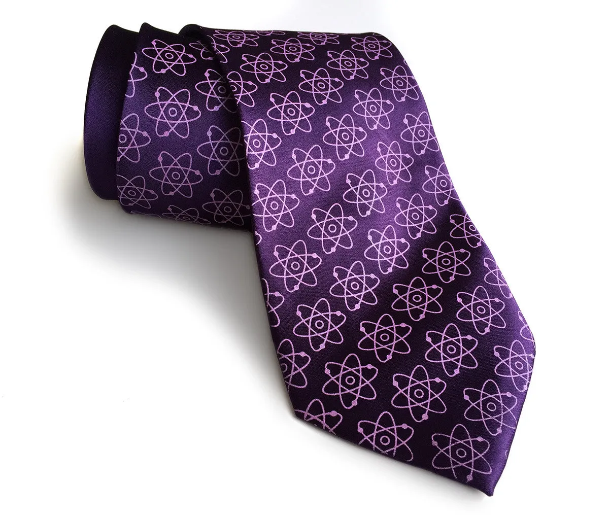 Atoms Necktie. Silk Mid-Century Atomic Print Tie