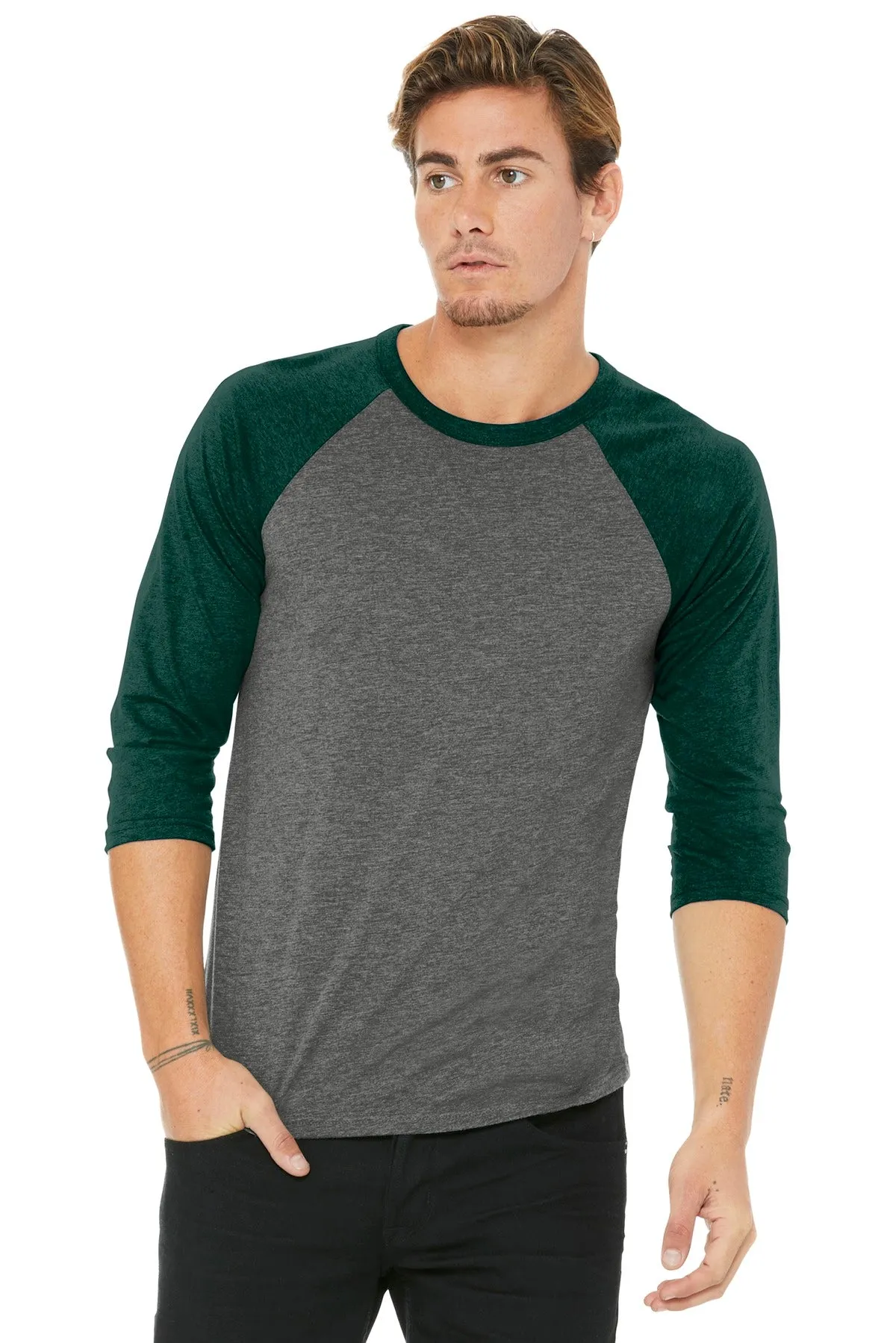 BELLA CANVAS ® Unisex 3/4-Sleeve Baseball Tee. BC3200