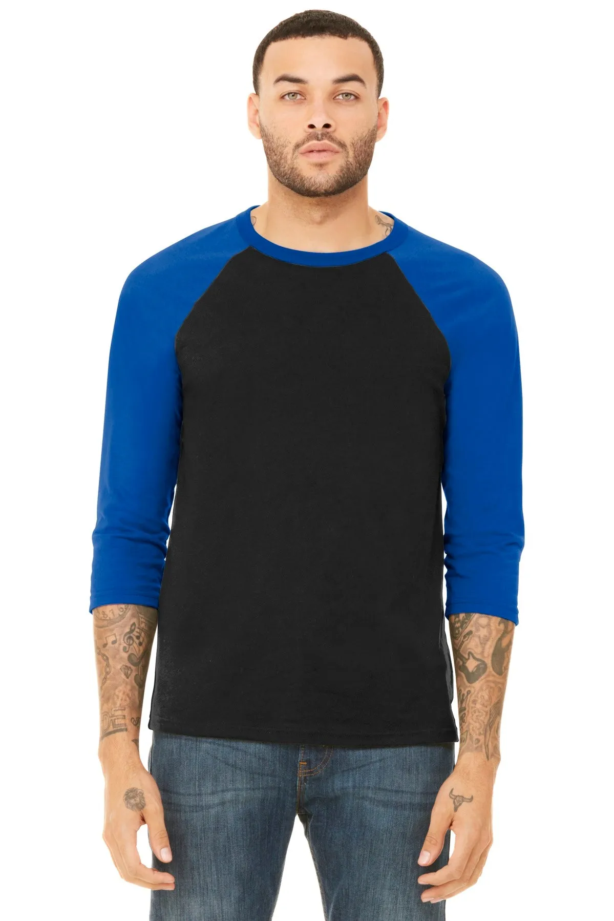 BELLA CANVAS ® Unisex 3/4-Sleeve Baseball Tee. BC3200