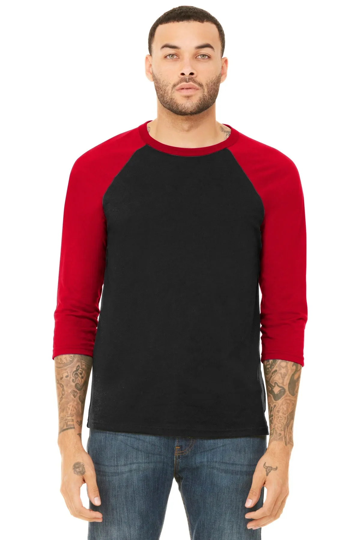 BELLA CANVAS ® Unisex 3/4-Sleeve Baseball Tee. BC3200