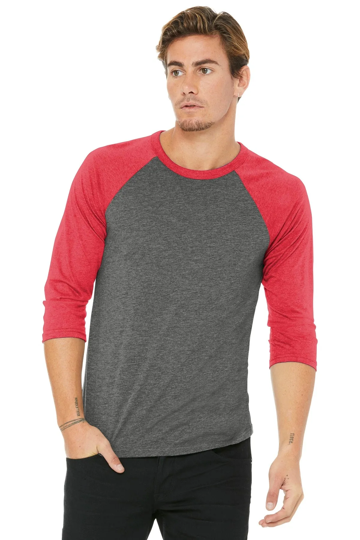 BELLA CANVAS ® Unisex 3/4-Sleeve Baseball Tee. BC3200