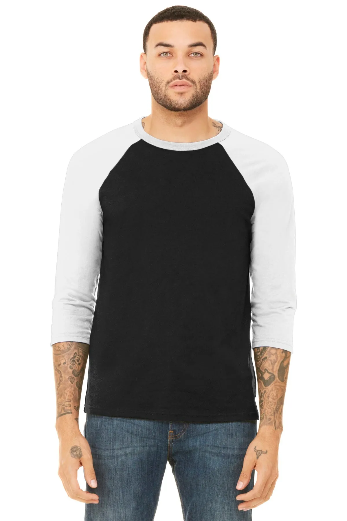 BELLA CANVAS ® Unisex 3/4-Sleeve Baseball Tee. BC3200