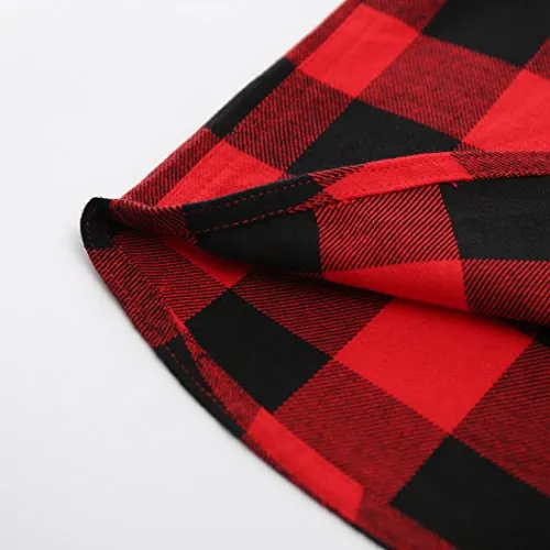 Boy Red Plaid Flannel Long Sleeve Shirt