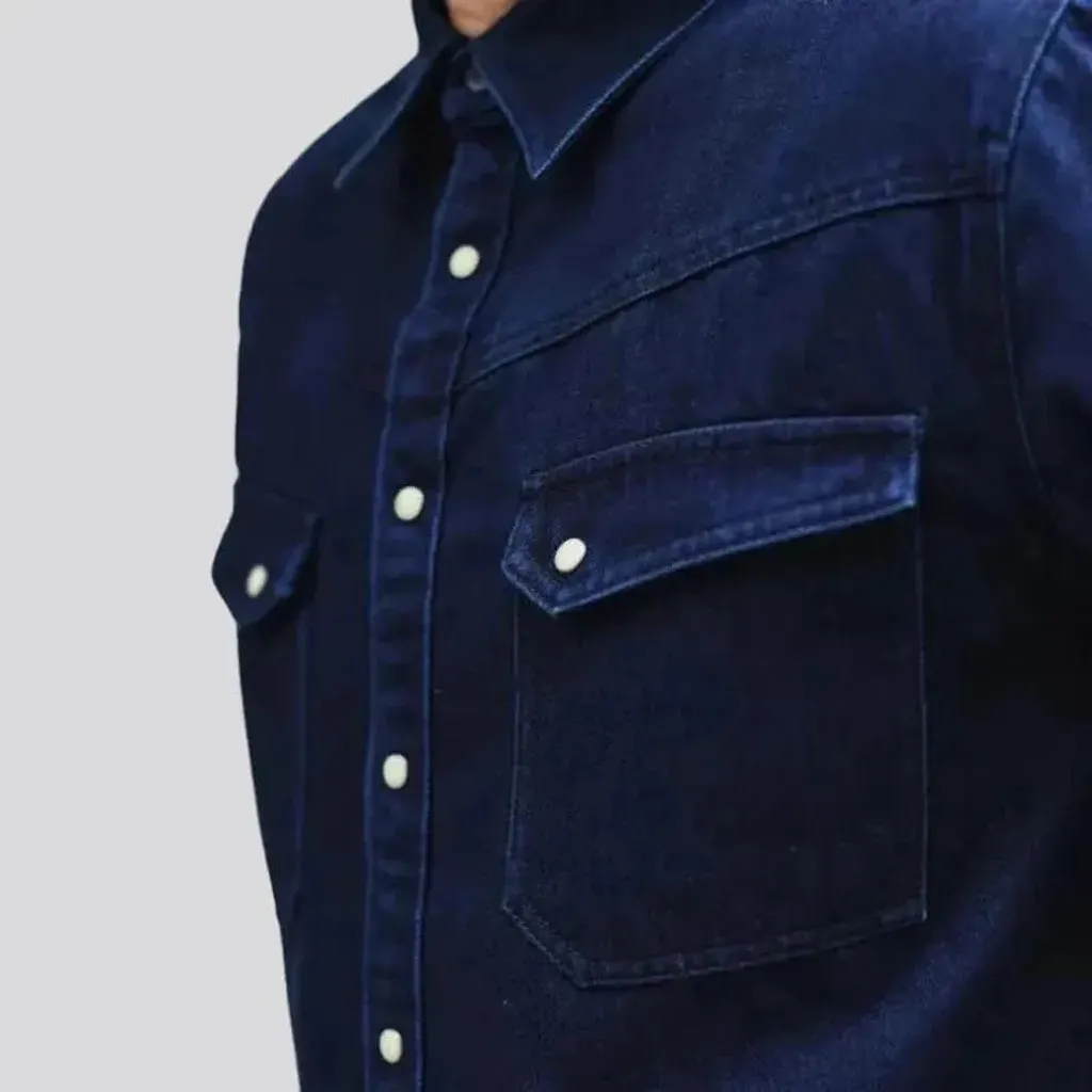 Classic men's denim shirt