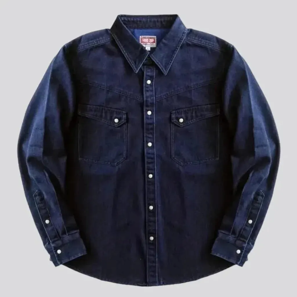 Classic men's denim shirt