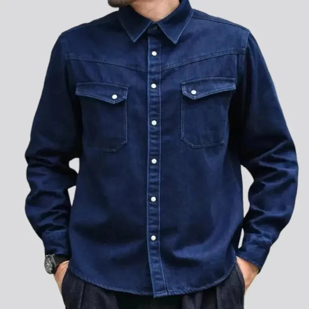 Classic men's denim shirt