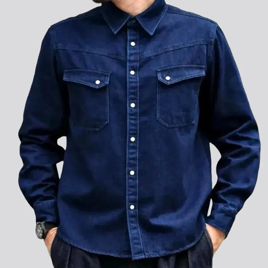 Classic men's denim shirt