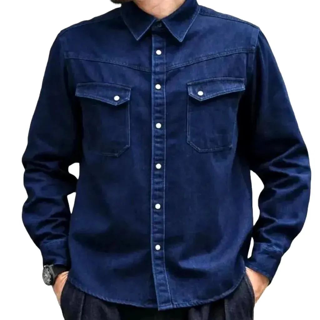 Classic men's denim shirt