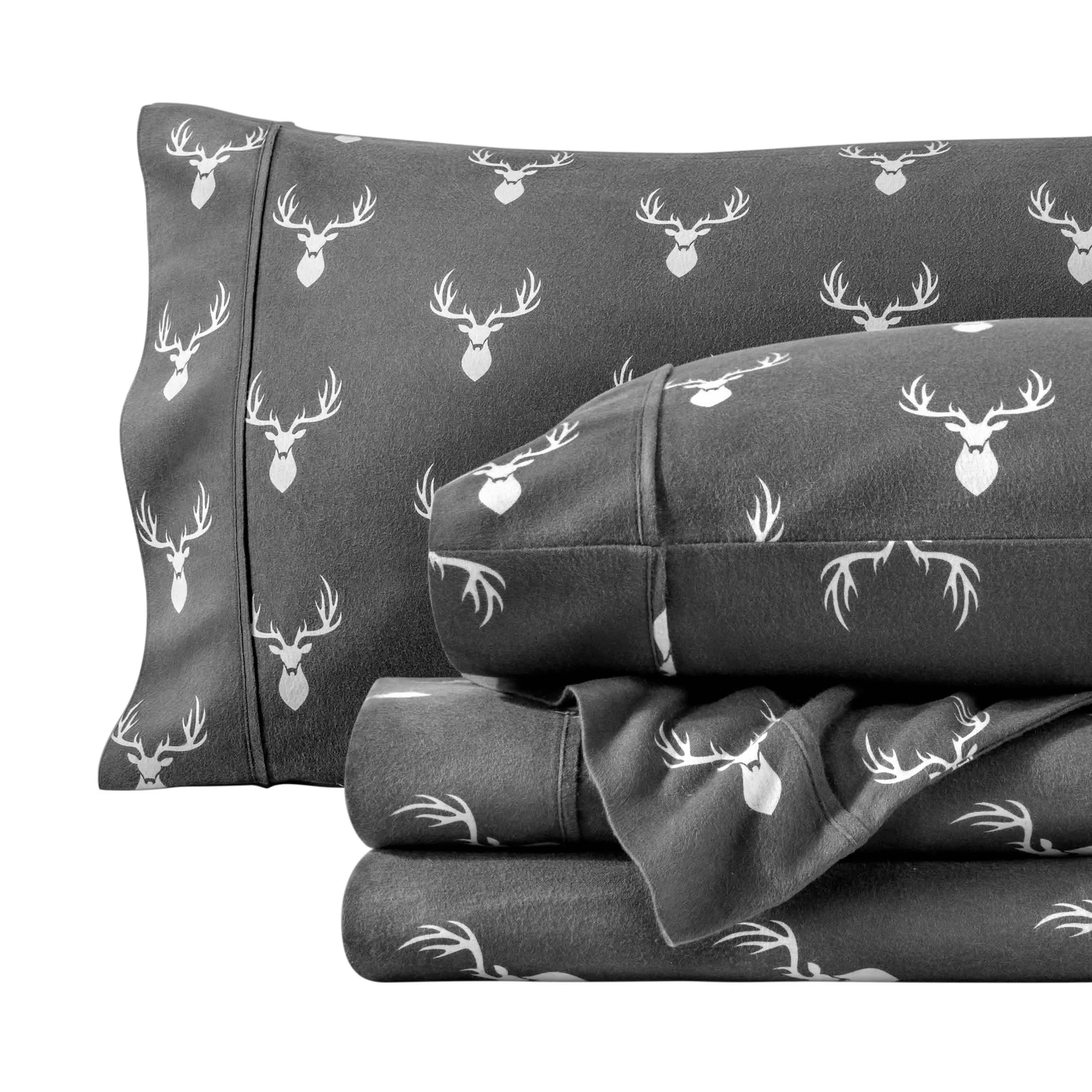 Cotton Flannel Sheet Set - Stag