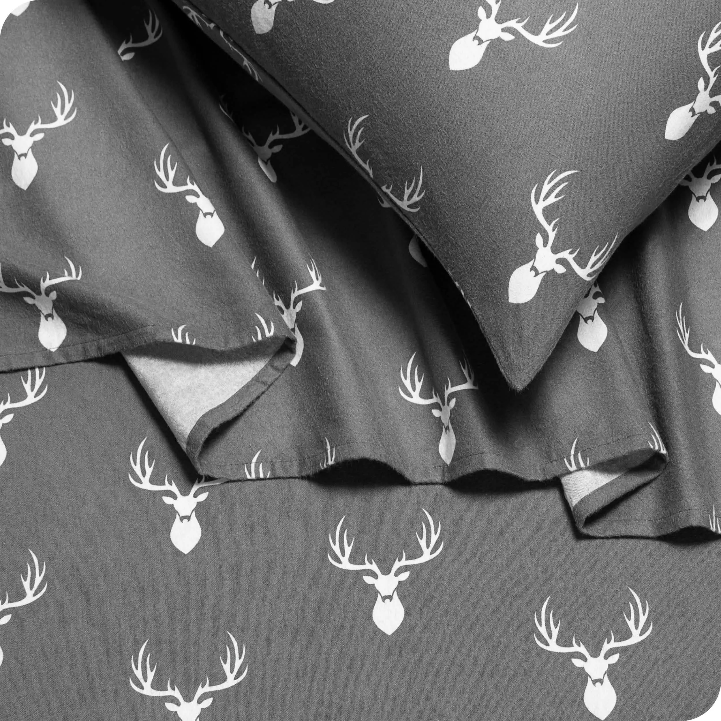 Cotton Flannel Sheet Set - Stag