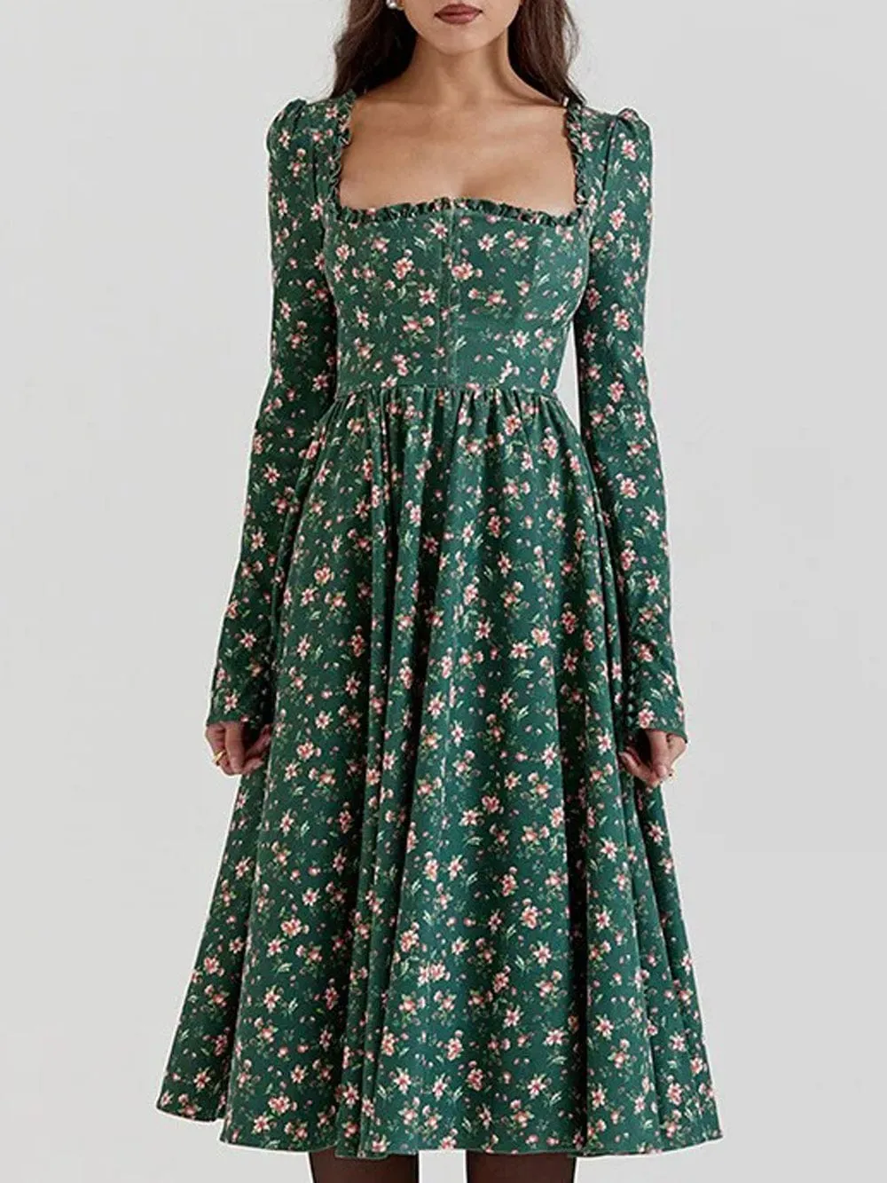 Darcie Flower Waist Midi Dress