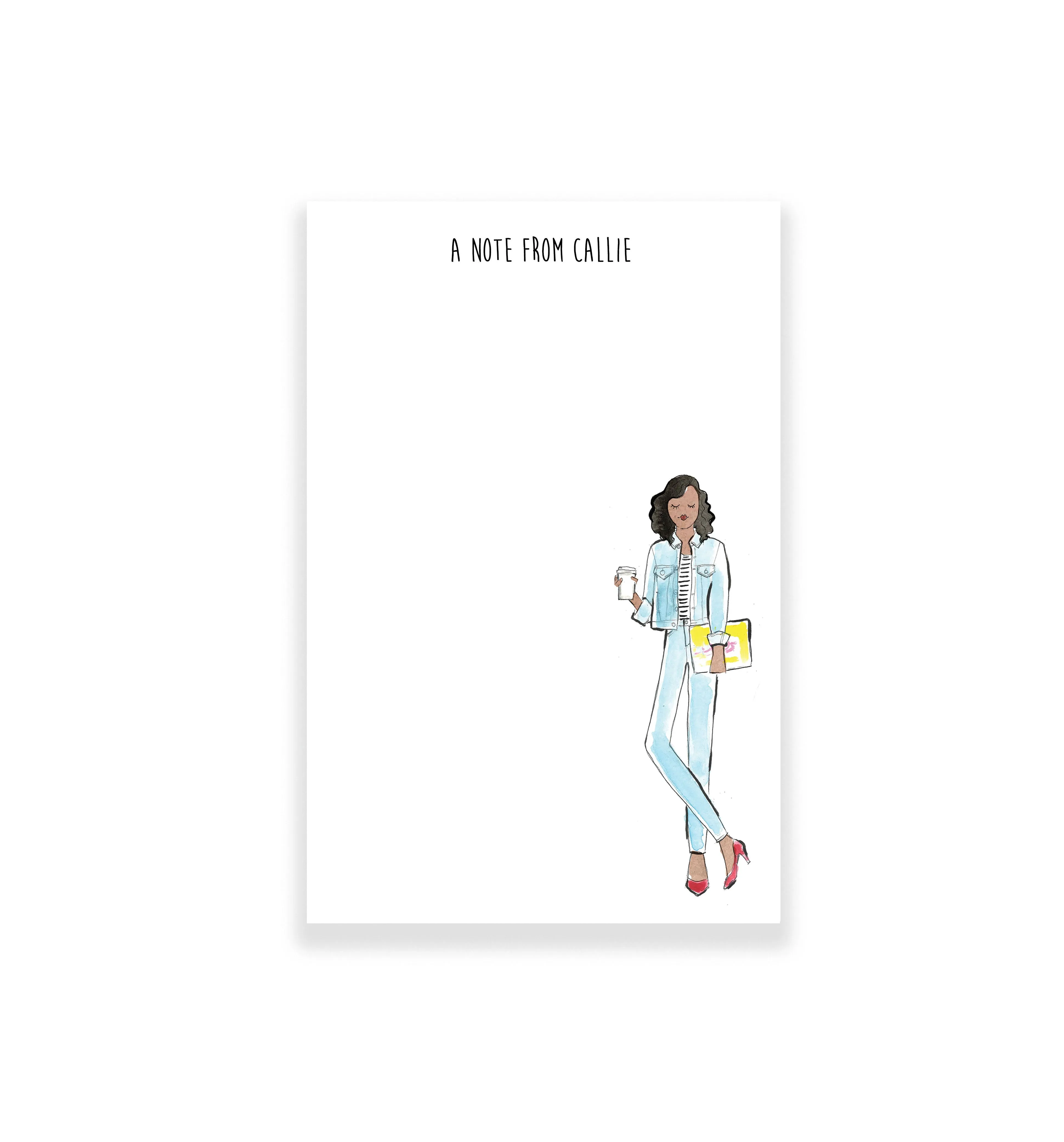 Denim on Denim Girl Personalized Notepad