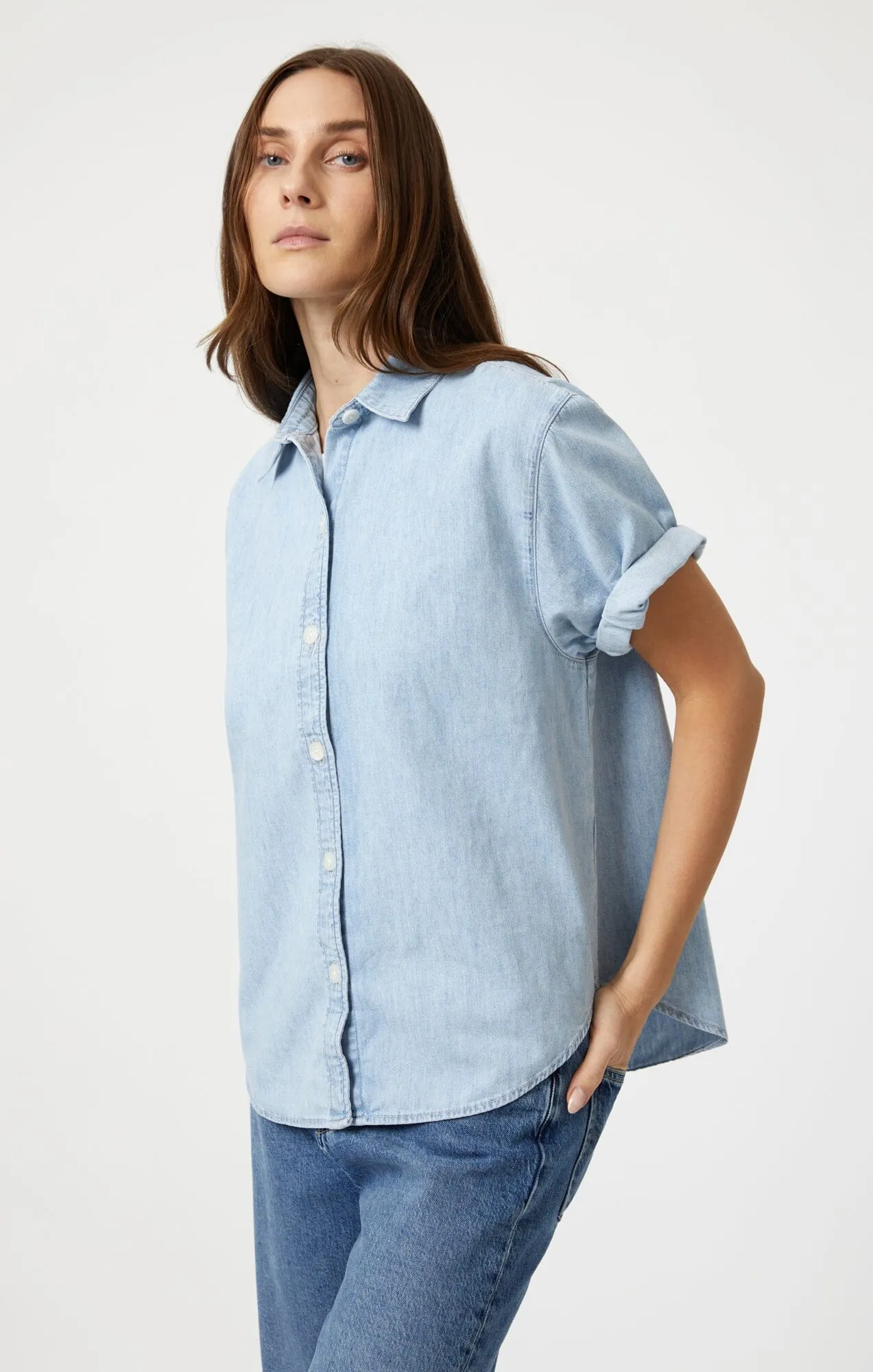 DEVA SHIRT IN BLEACH DENIM