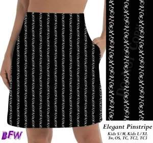 Elegant Pinestripe Skort