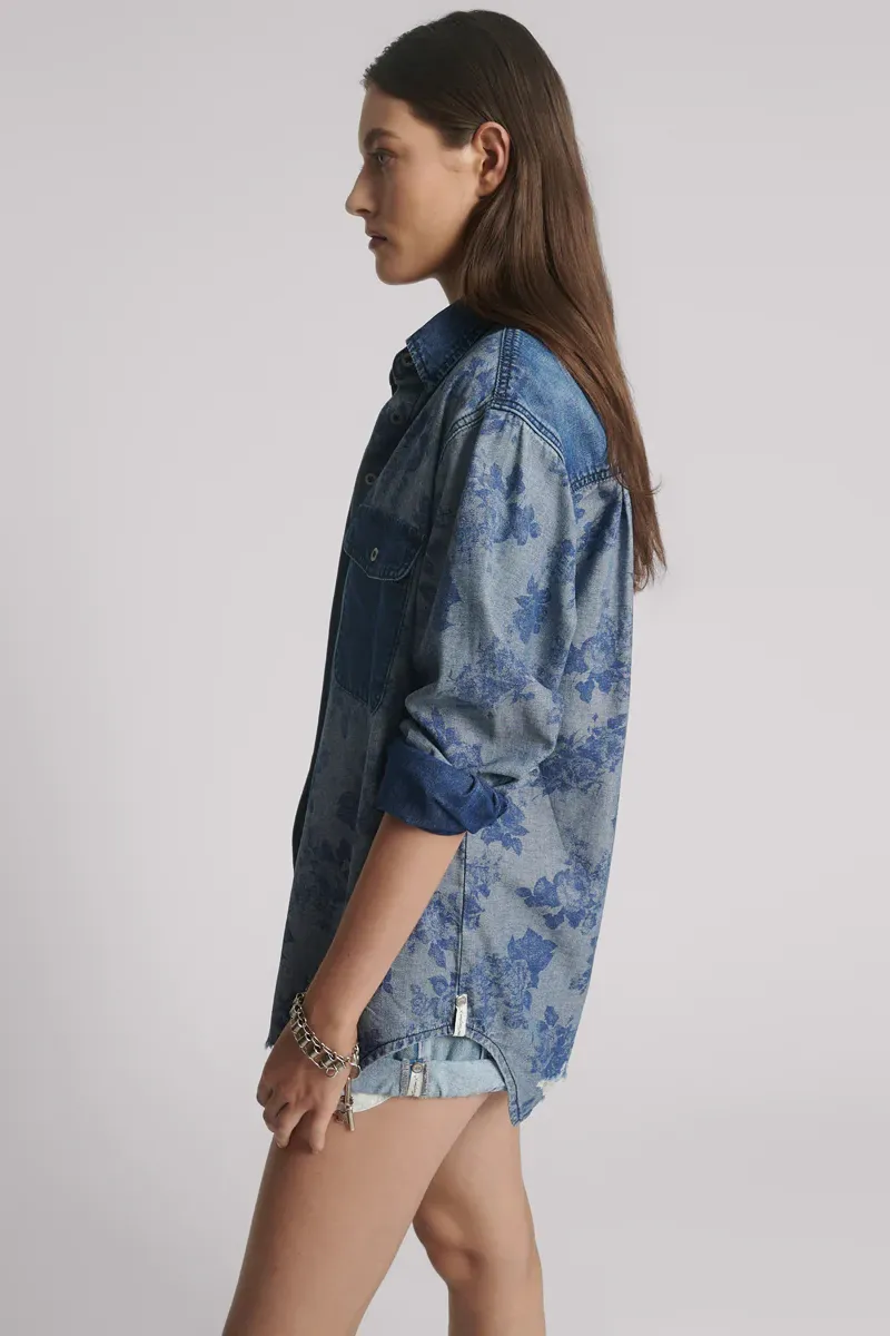 Everyday Denim Shirt in Rosewood