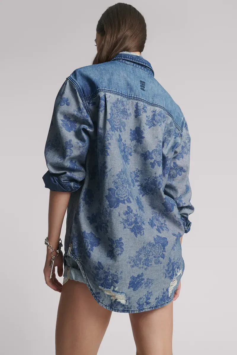 Everyday Denim Shirt in Rosewood