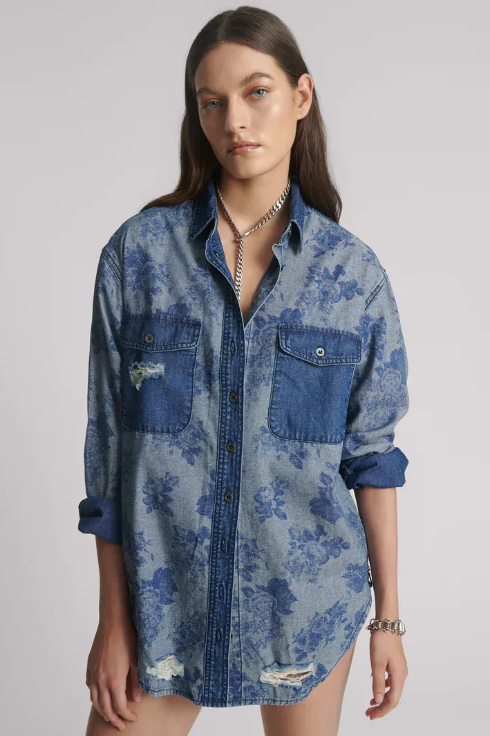 Everyday Denim Shirt in Rosewood