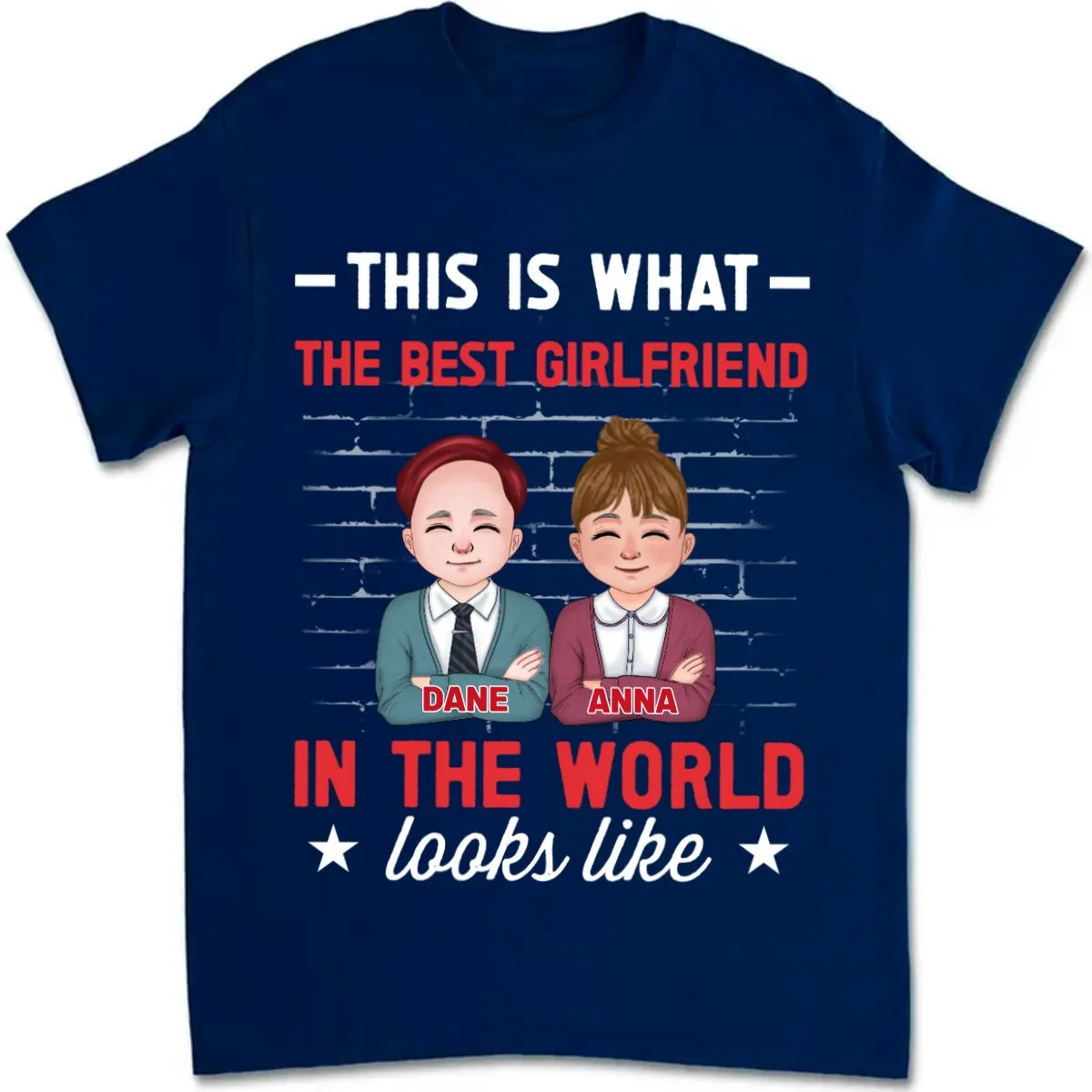 Family - The Best Partner Looks Like - Personalized T-Shirt (QA1)