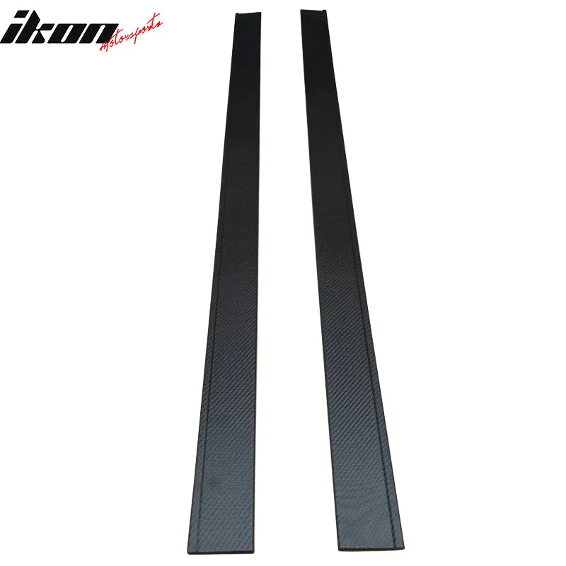 Fits 12 BMW 528i CF Texture Side Skirts Extension Flat Bottom Line Lip