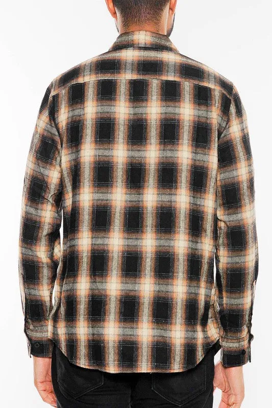 FULL PLAID CHECKERED FLANNEL LONG SLEEVE