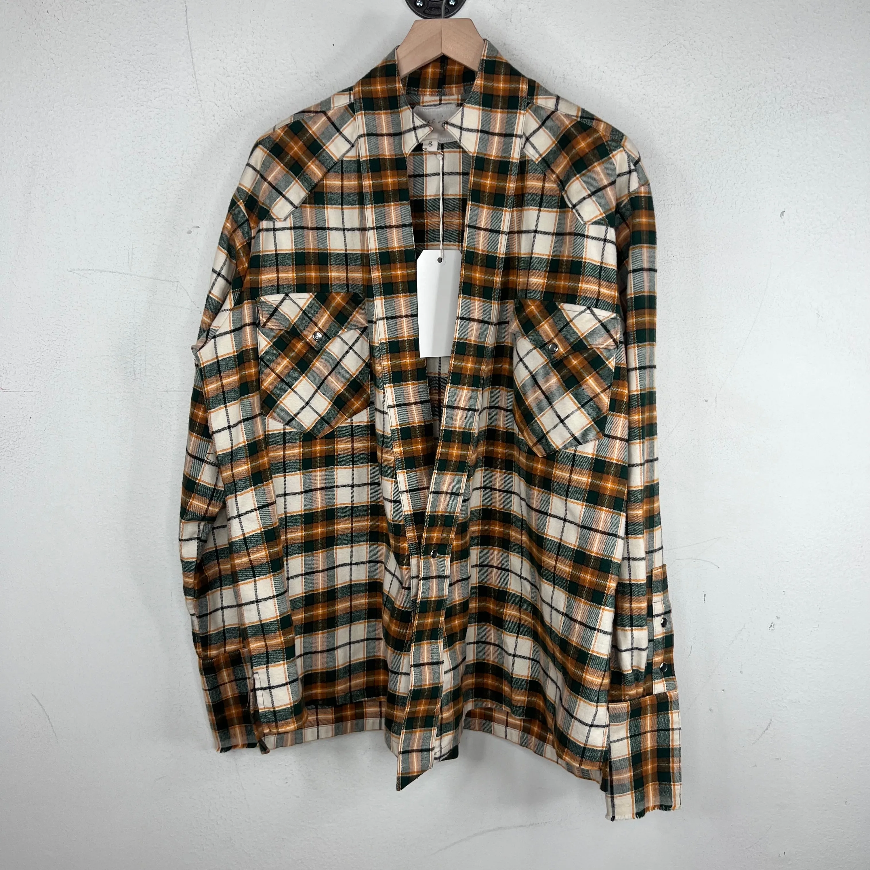 Greg Lauren Mandarin Collar Flannel