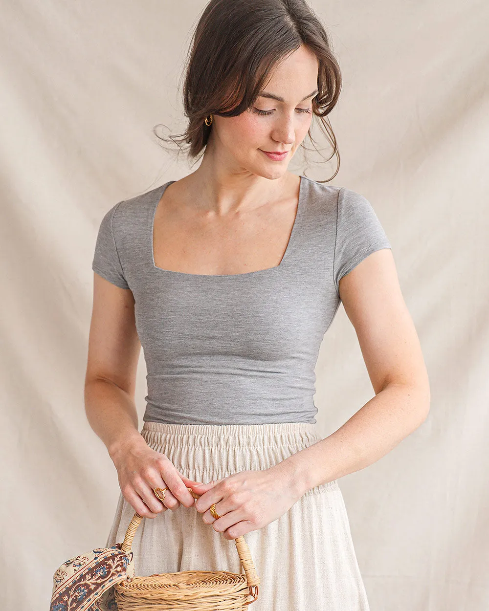 Gretchen Knit Top - Grey