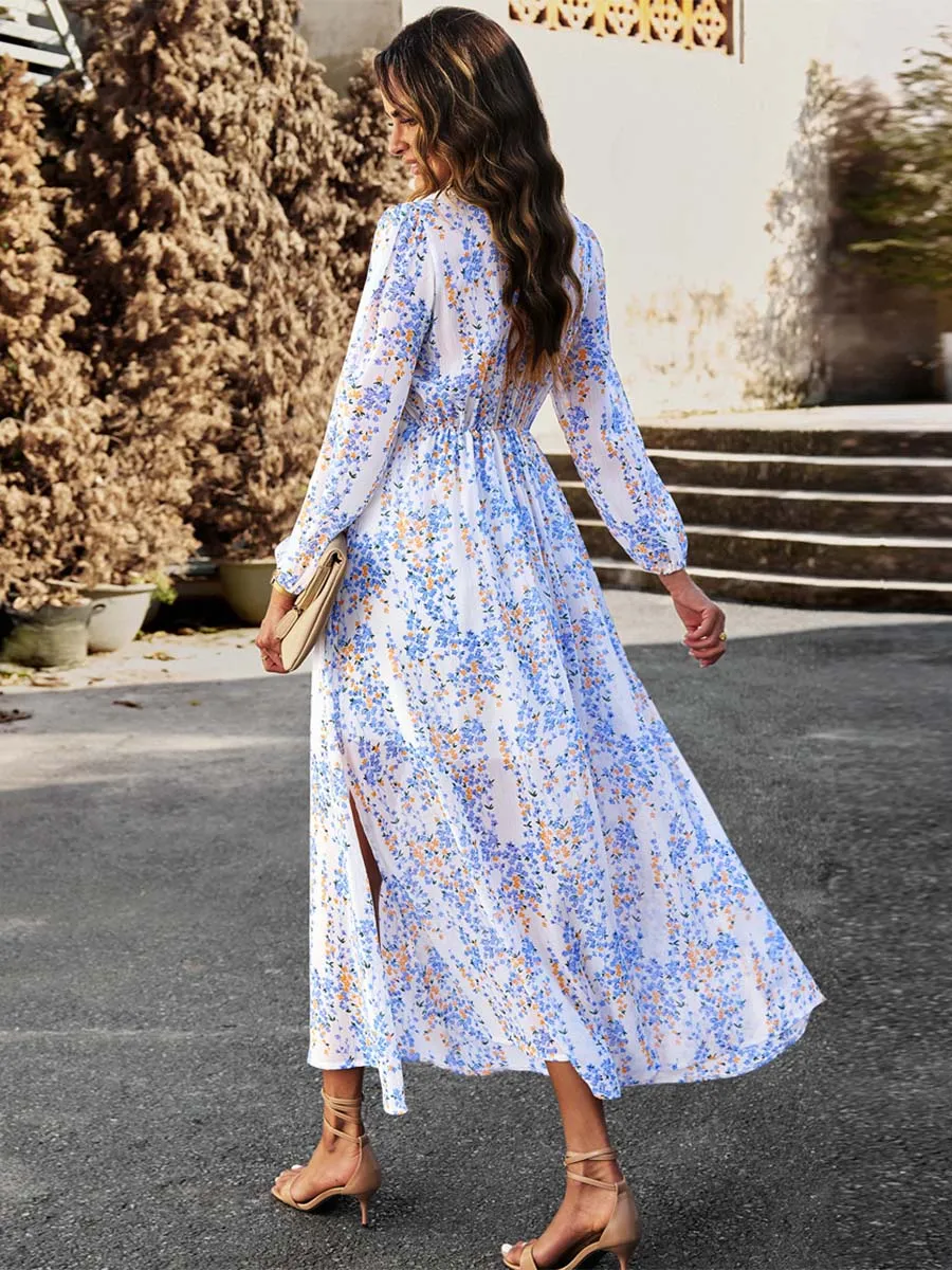 iForgirls Long Sleeved Chiffon Dress