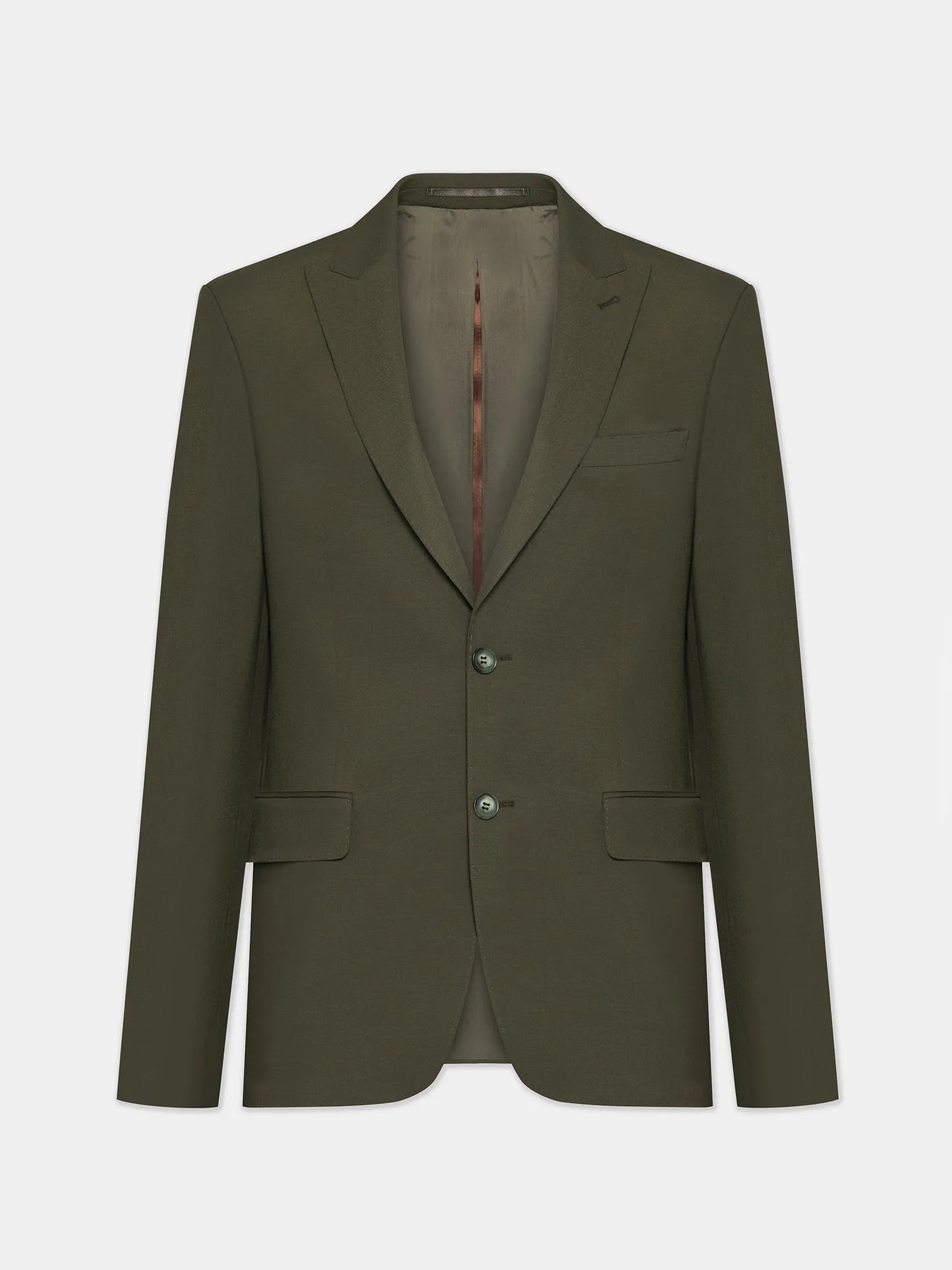 Khaki Modern-Fit Suit 3-Piece