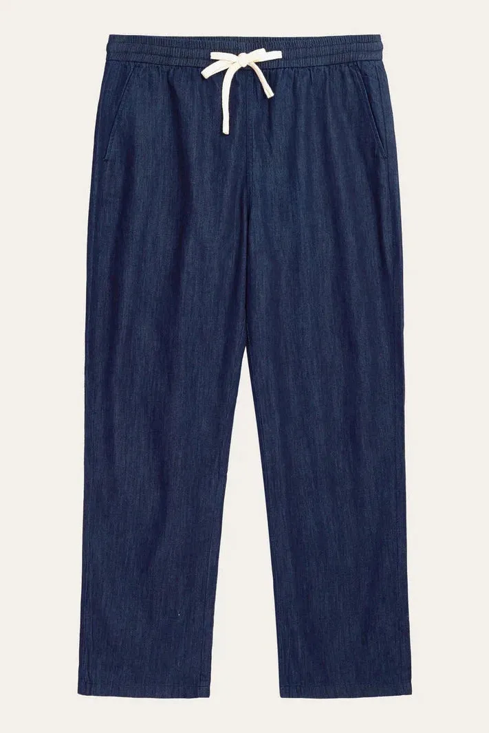 Knowledge Cotton FIG Loose Denim Classic Indigo Pants - GOTS/Vegan