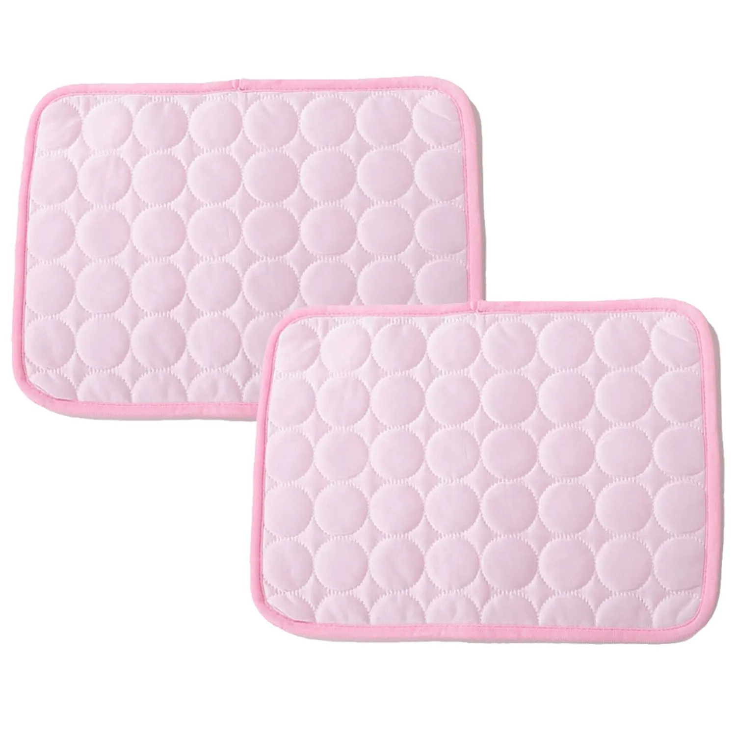 Kuber Industries Rectangular Dog & Cat Bed|Premium Cool Ice Silk with Polyester With Bottom Mesh|Multi-Utility Self-Cooling Pad For Dog & Cat|Light-weight & Durable Dog Bed|ZQCJ001P-XL|Pink(Pack Of 2)