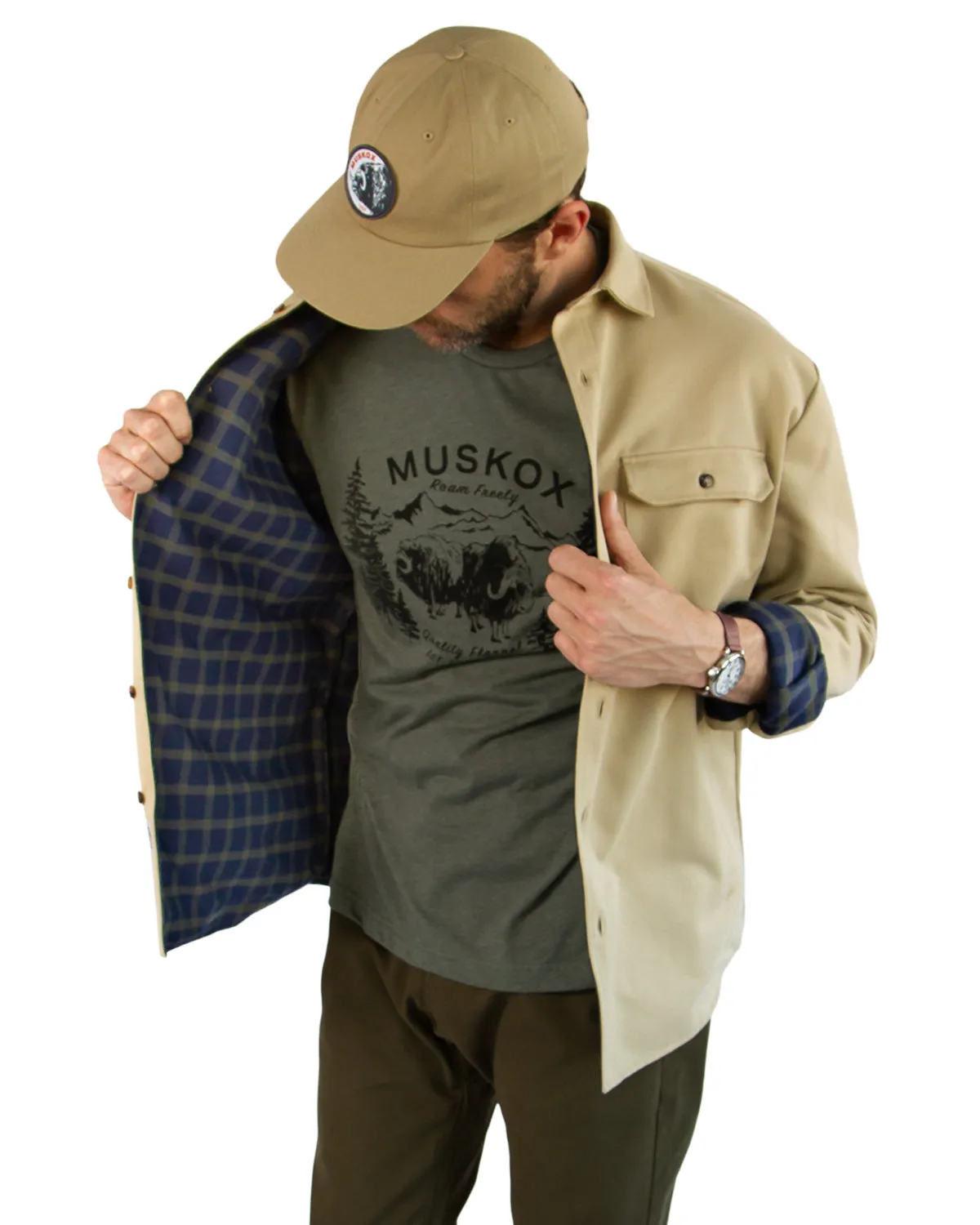 Lined Yukon Flannel Shirt Jacket, Tan