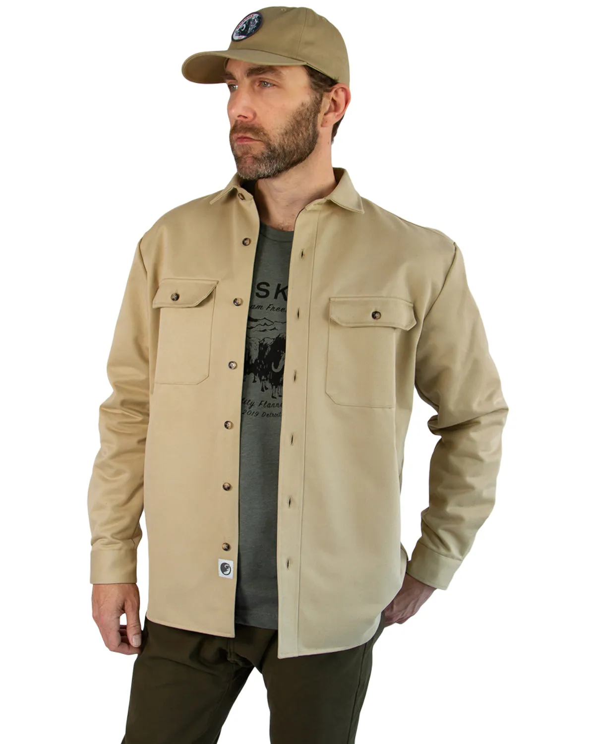 Lined Yukon Flannel Shirt Jacket, Tan