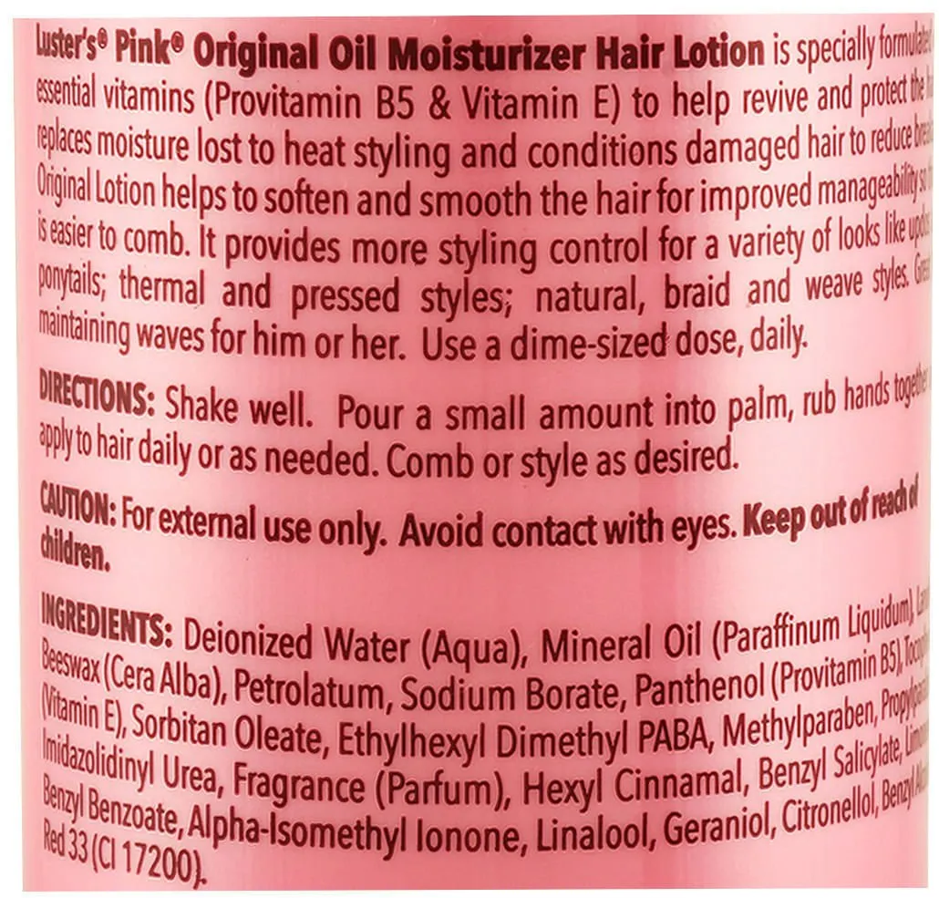 Luster's Pink Lotion, 32 oz