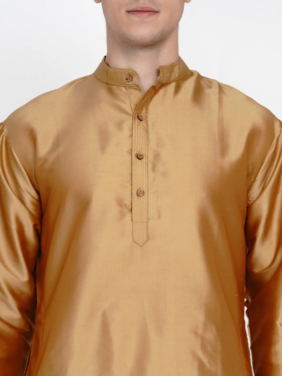 Men Gold Kurta with Pyjamas