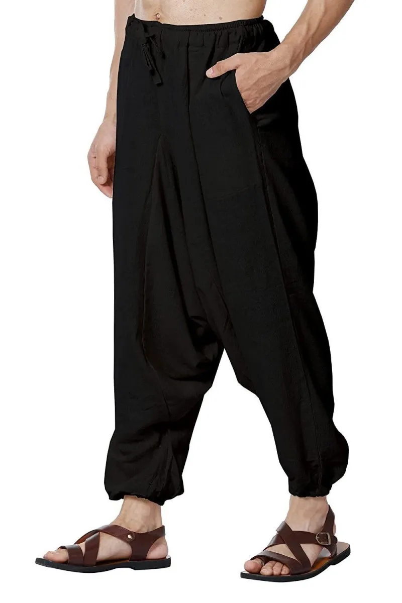 Men's Harem Pant | Black | Fits Waist Size 28" to 36"