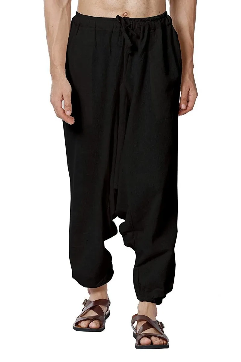 Men's Harem Pant | Black | Fits Waist Size 28" to 36"