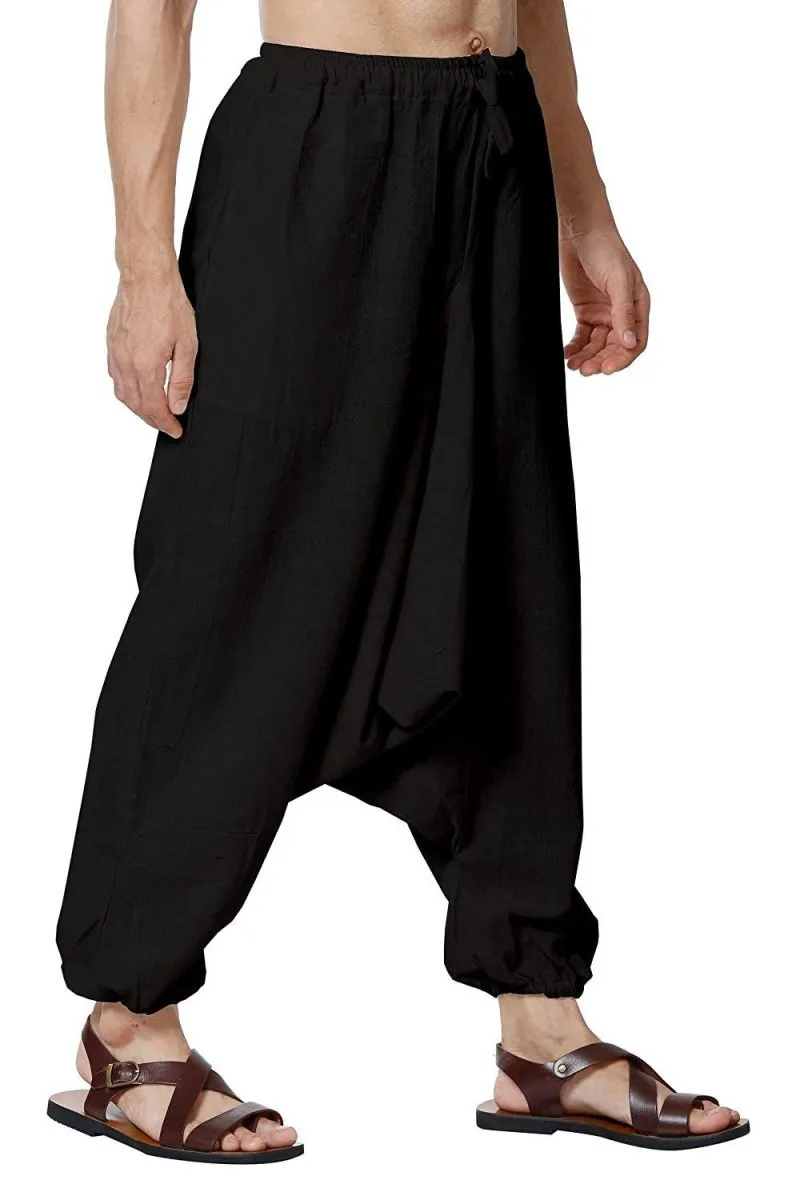 Men's Harem Pant | Black | Fits Waist Size 28" to 36"