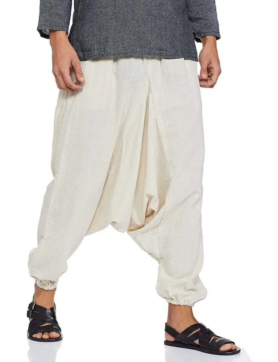 Men's Harem Pant | Cream | Fits Waist Size 28" to 36"