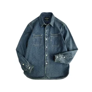 Men's Indigo Striped Denm Shirt