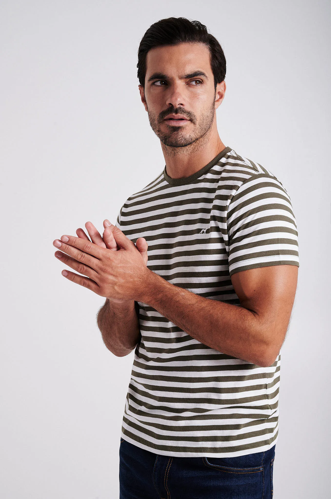 Men's striped organic cotton short sleeve t-shirt