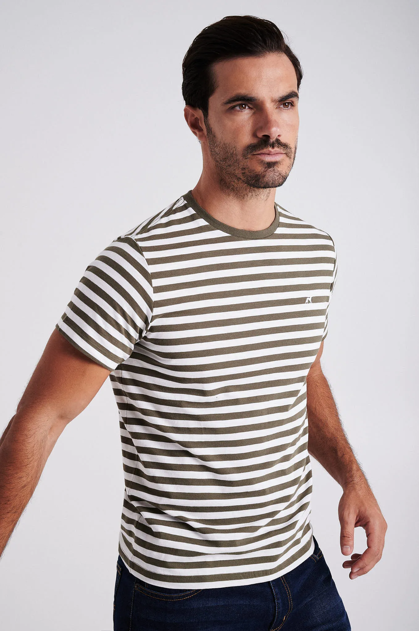 Men's striped organic cotton short sleeve t-shirt