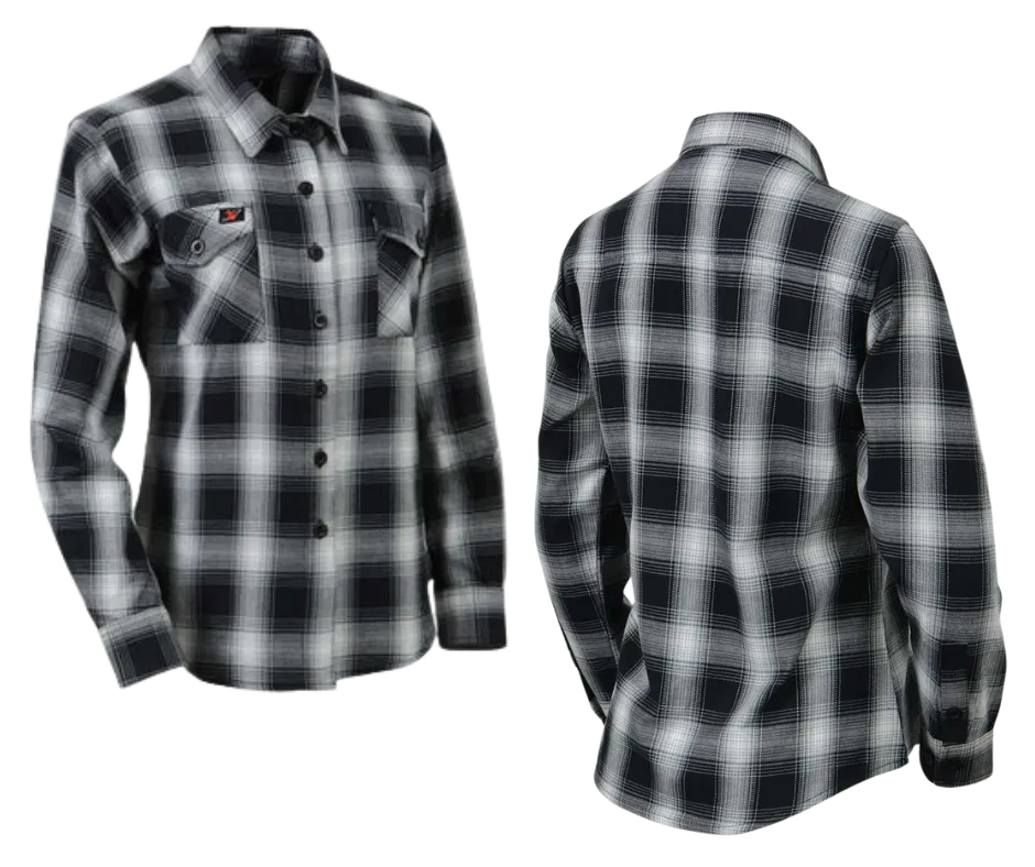 Milwaukee Ladies Black/White Flannel Shirt