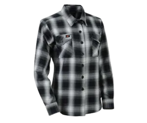 Milwaukee Ladies Black/White Flannel Shirt