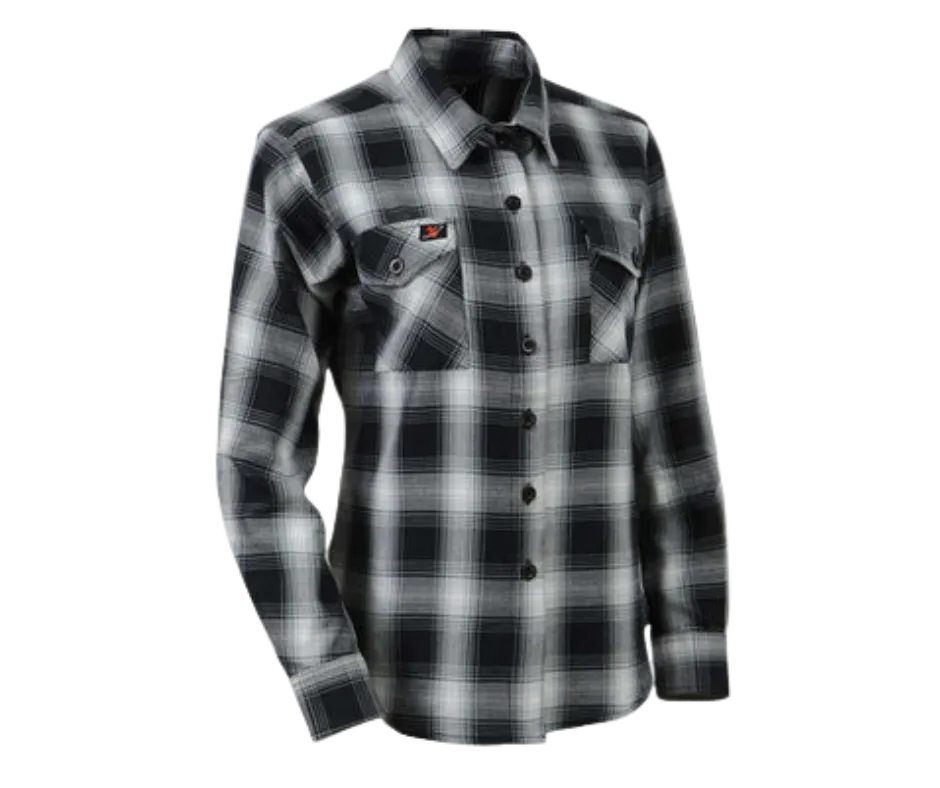 Milwaukee Ladies Black/White Flannel Shirt