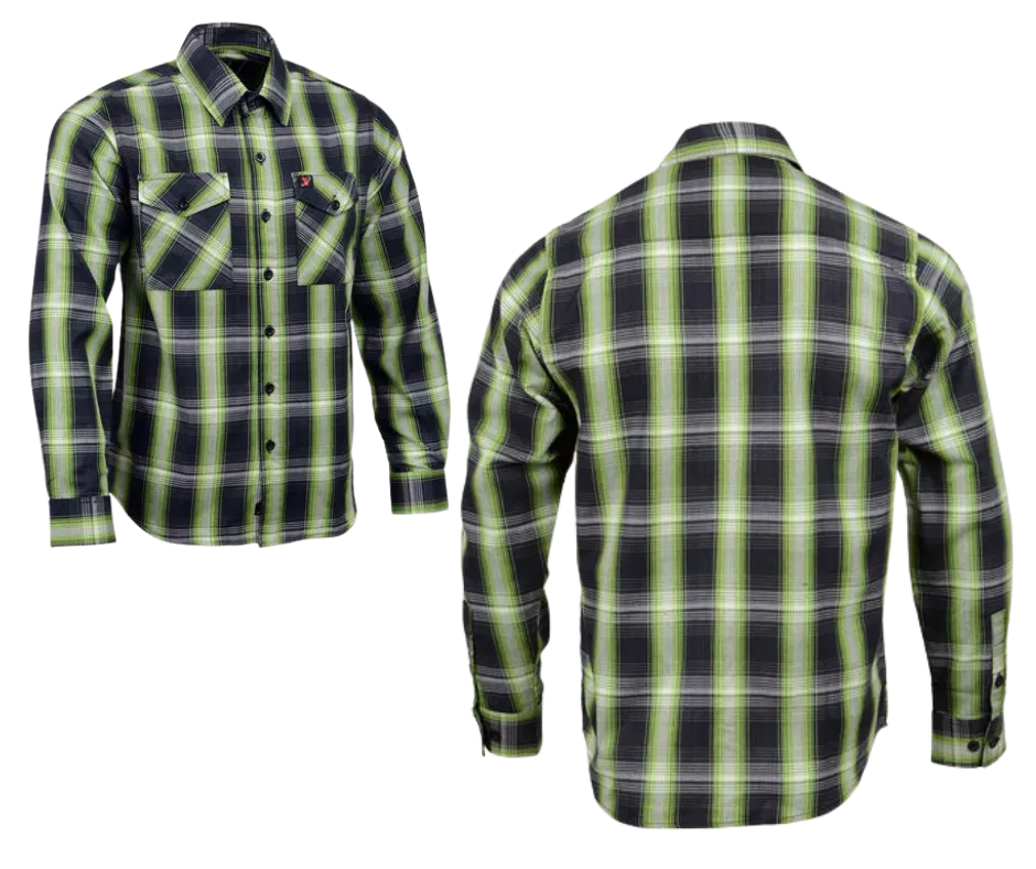 Milwaukee Plaid Lime Green/Black Flannel Shirt