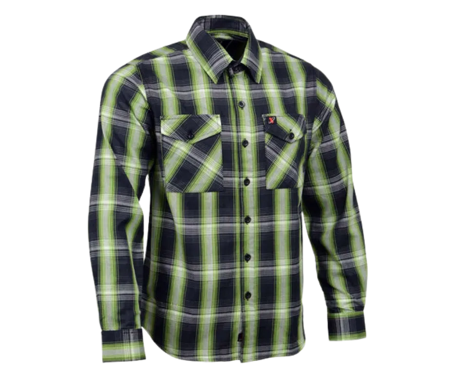 Milwaukee Plaid Lime Green/Black Flannel Shirt