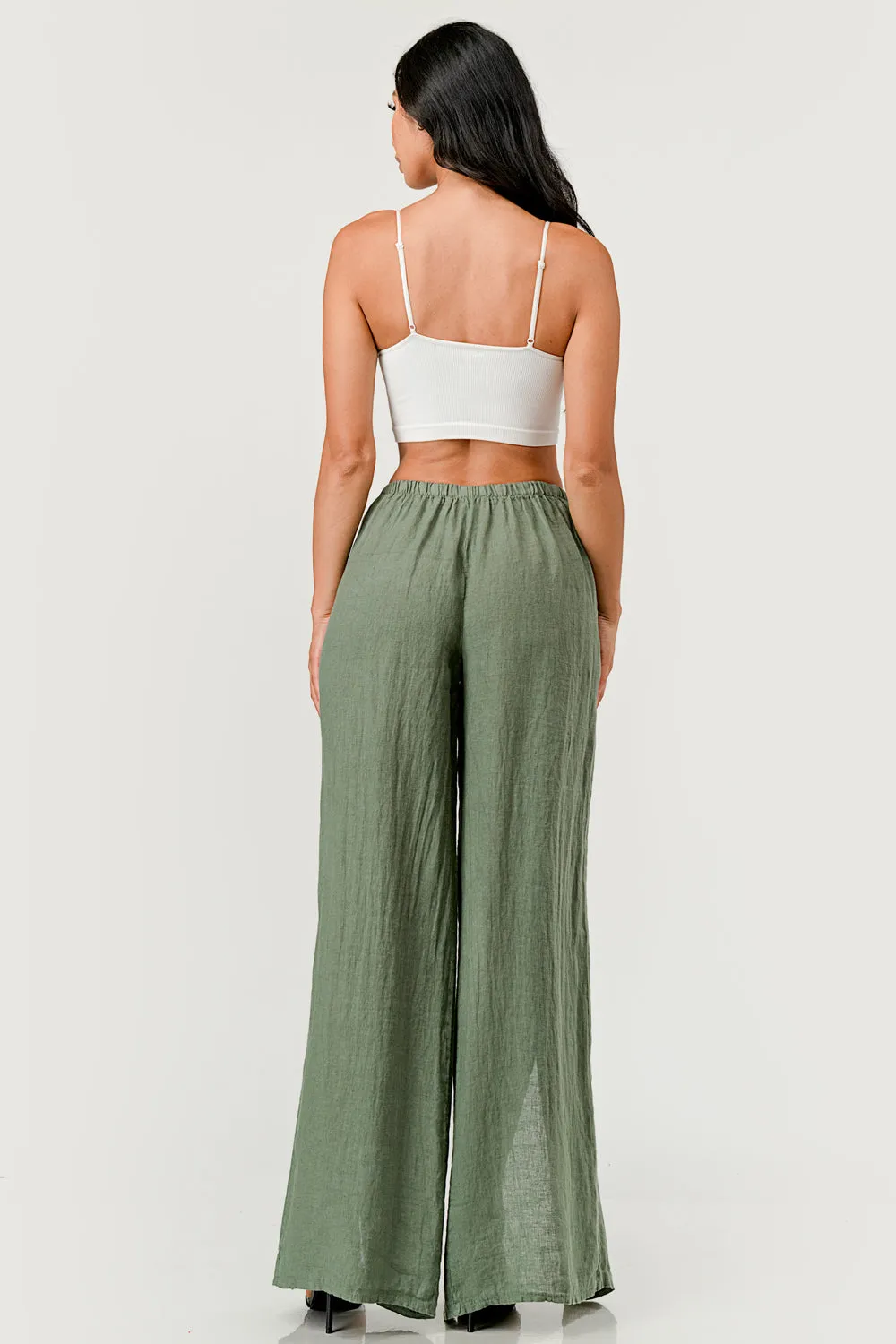 Monika Side Layered Linen Pants