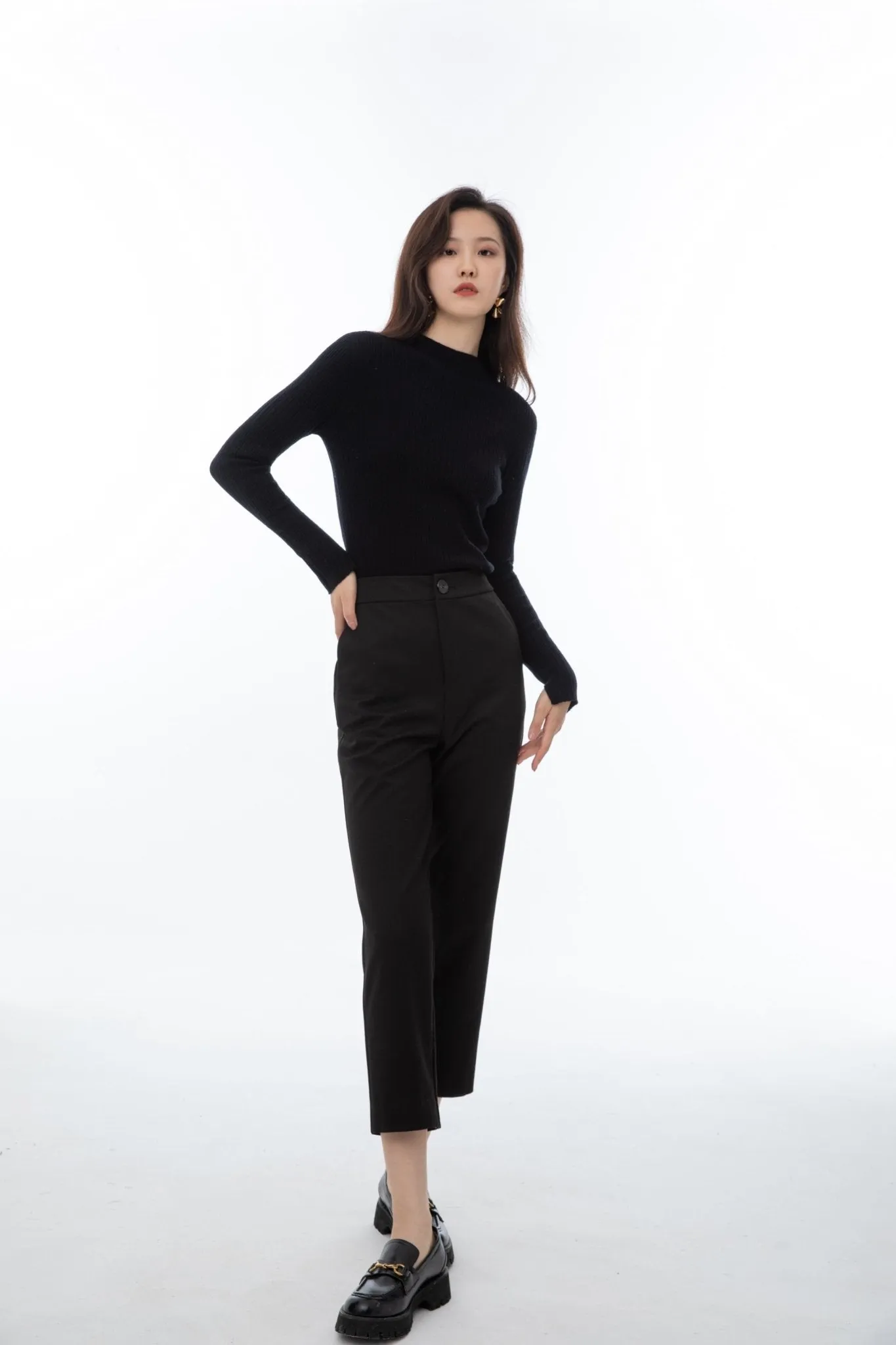 Obsidian Black Yuppie Pants