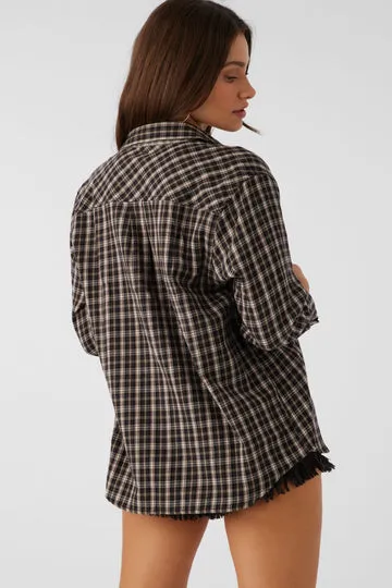 ONeill LOGAN FLANNEL RELAXED FIT SHIRT - CHOCOLATE